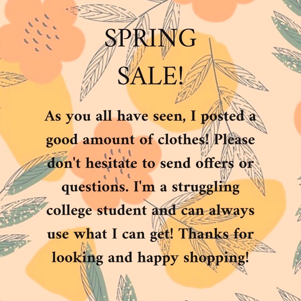 SPRING SALE!